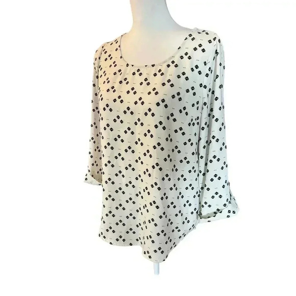 Brixton ivy blouse top cuffed long sleeve scoop bottom size medium - Picture 2 of 8